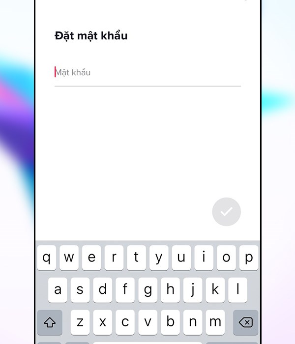 Nhập mật khẩu cho TikTok