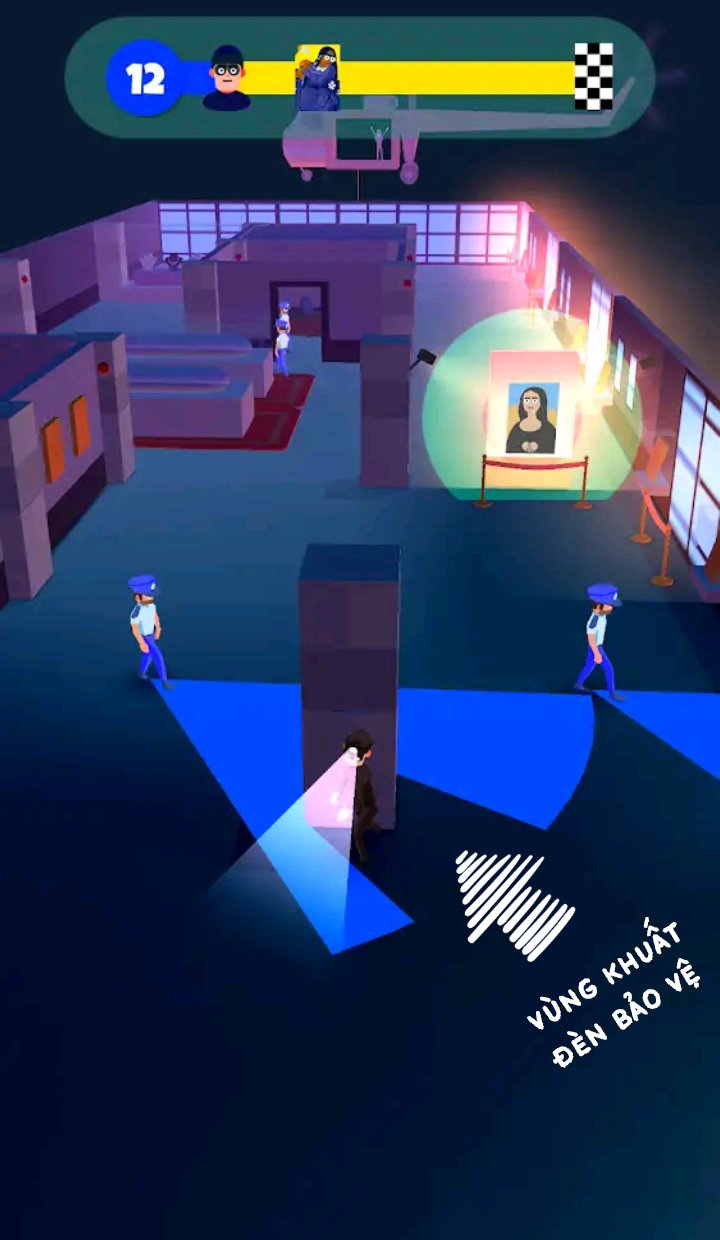 vị tr&iacute; khuất v&ugrave;ng s&aacute;ng đ&egrave;n pin bảo vệ