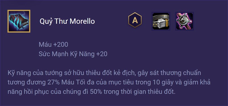 Trang bị Quỷ Thư Morello