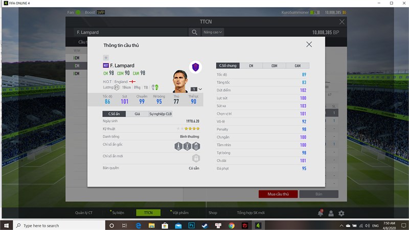 Người kh&ocirc;ng phổi Lampard với khả năng c&ocirc;ng thủ to&agrave;n diện