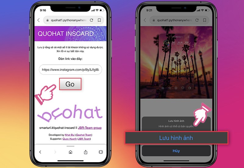 D&aacute;n link ảnh bạn vừa sao ch&eacute;p v&agrave;o khung vu&ocirc;ng rồi ấn n&uacute;t &ldquo;Go&rdquo; v&agrave; lưu lại kết quả