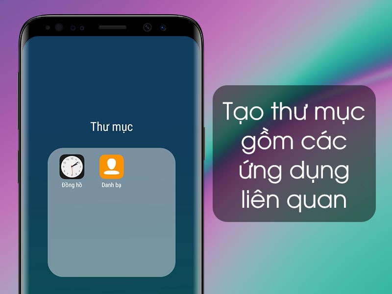 K&eacute;o thả để tạo thư mục gồm c&aacute;c ứng dụng li&ecirc;n quan