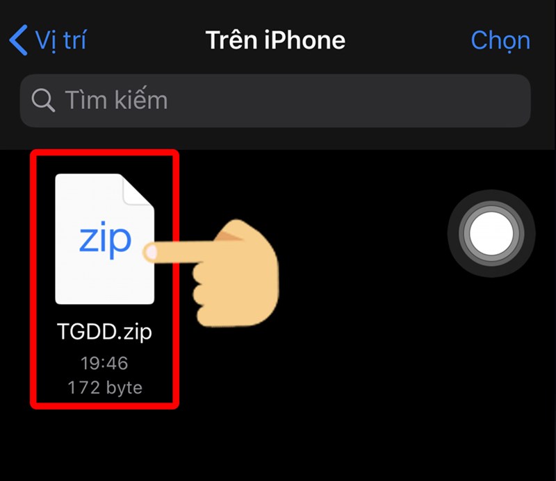 Nhấn giữ file cần giải n&eacute;n