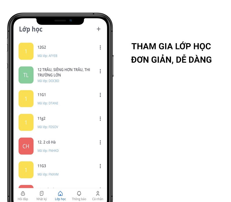 Tham gia các lớp học do giáo viên tạo ra