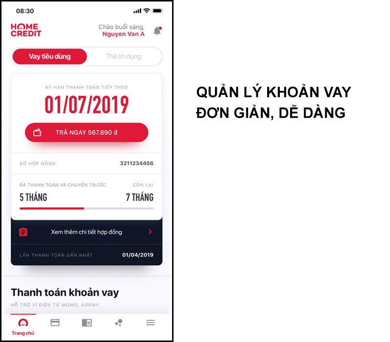 Quản lý thẻ tín dụng và khoản vay