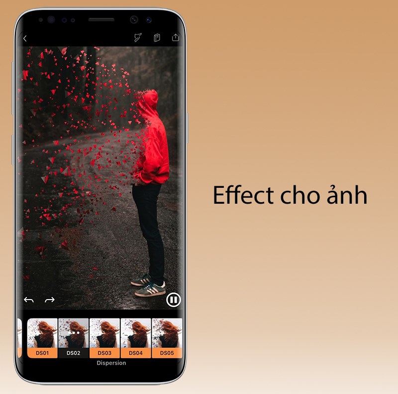 Các effect cho video (Effect): tạo các hiệu ứng như hạt tinh dầu tỏa ra trong không khí