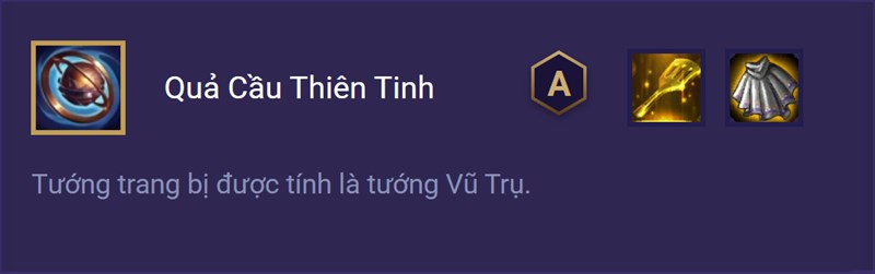 Trang bị Quả Cầu Thiên Tinh