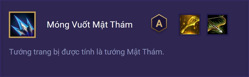 Trang bị Móng Vuốt Mật Thám