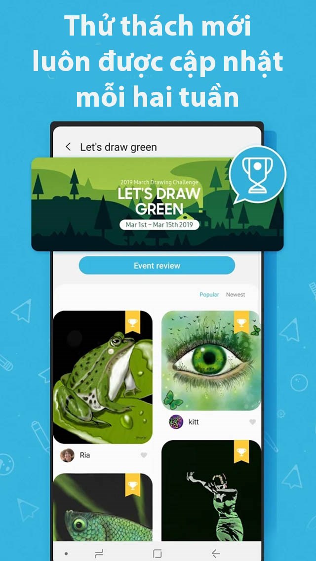 Chủ đề cho thử th&aacute;ch được cập nhật mỗi 2 tuần