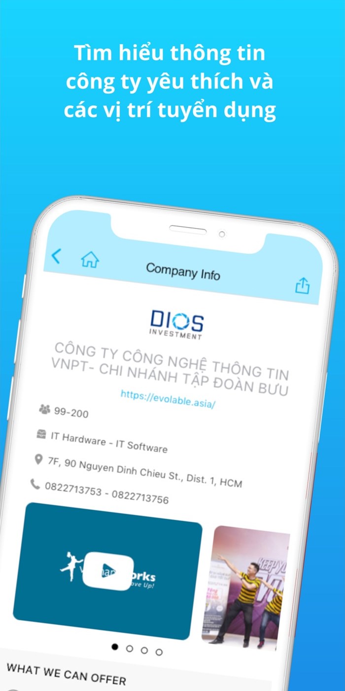 T&igrave;m hiểu th&ecirc;m th&ocirc;ng tin về c&ocirc;ng ty y&ecirc;u th&iacute;ch th&ocirc;ng qua ứng dụng
