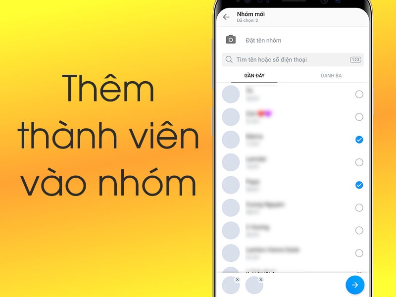 Chọn để th&ecirc;m th&agrave;nh vi&ecirc;n v&agrave;o nh&oacute;m