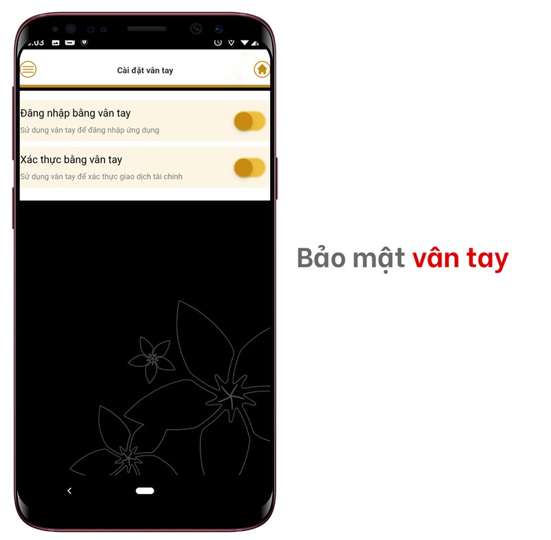 C&agrave;i đặt đăng nhập v&acirc;n tay tr&ecirc;n ứng dụng BAC A BANK Mobile Banking