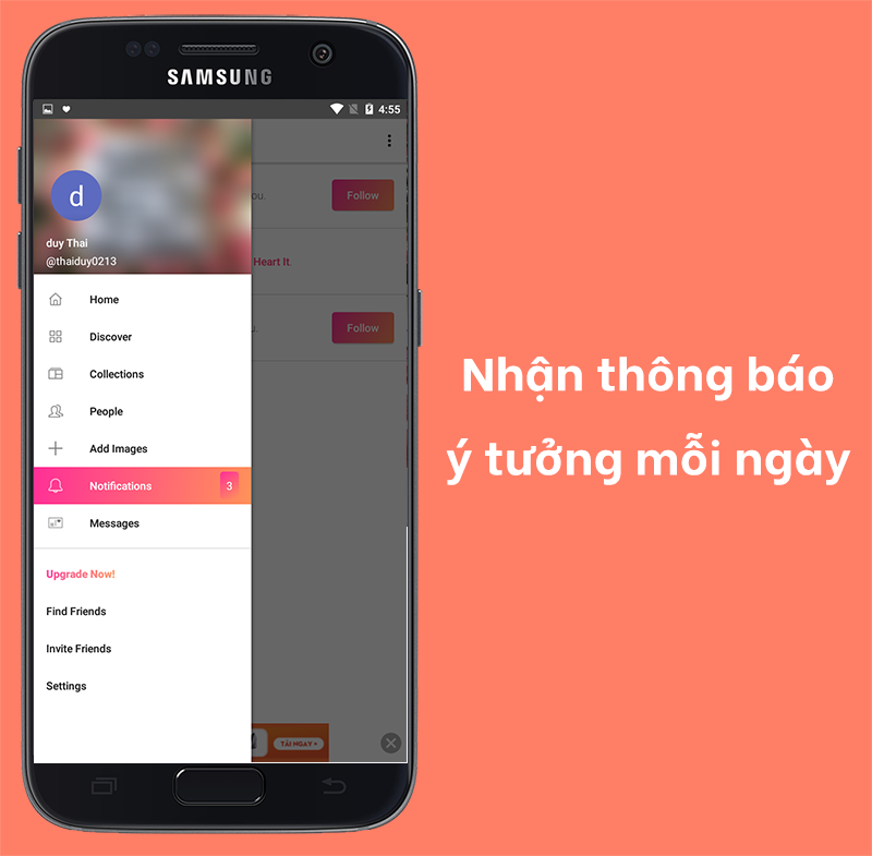 Nhận th&ocirc;ng b&aacute;o &yacute; tưởng mới mỗi ng&agrave;y