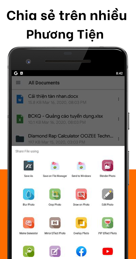 Chia sẻ tr&ecirc;n nhiều phương tiện