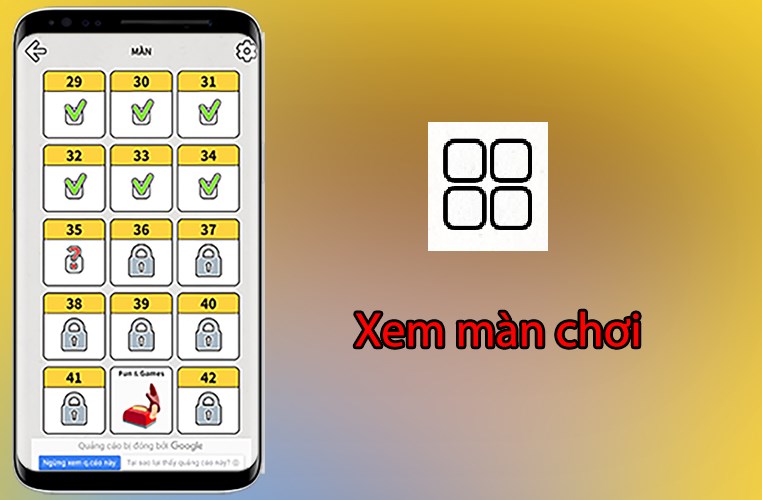 Tính năng xem màn chơi trong trò chơi Brain game: IQ challenge