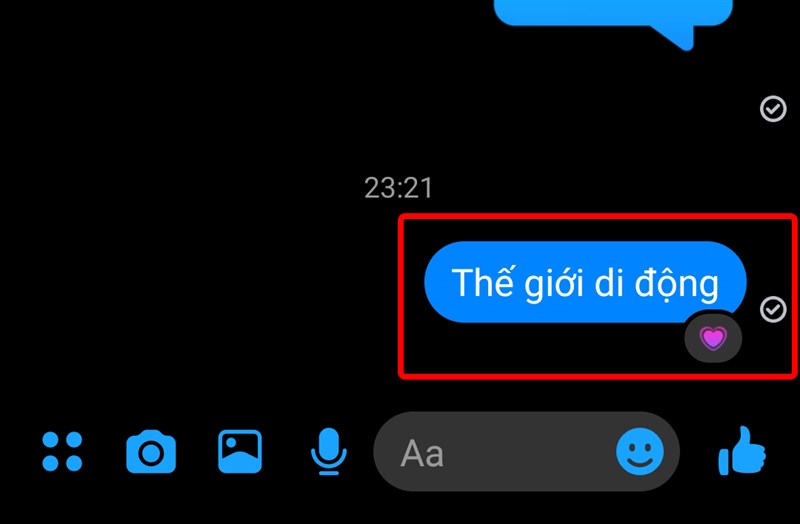 Biểu tượng mới hiển thị tr&ecirc;n tin nhắn