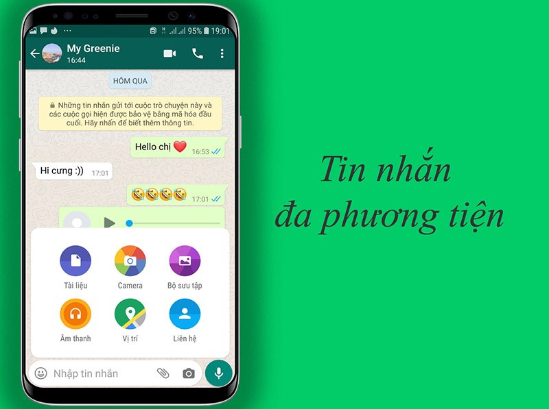 Tin nhắn đa phương tiện tại ứng dụng Whatsapp