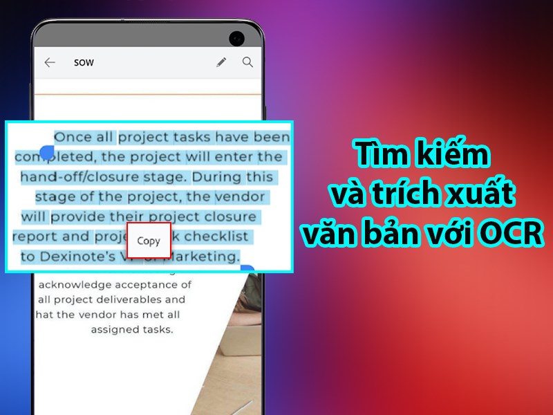 OCR trợ gi&uacute;p t&igrave;m kiếm v&agrave; tr&iacute;ch xuất văn bản nhanh ch&oacute;ng