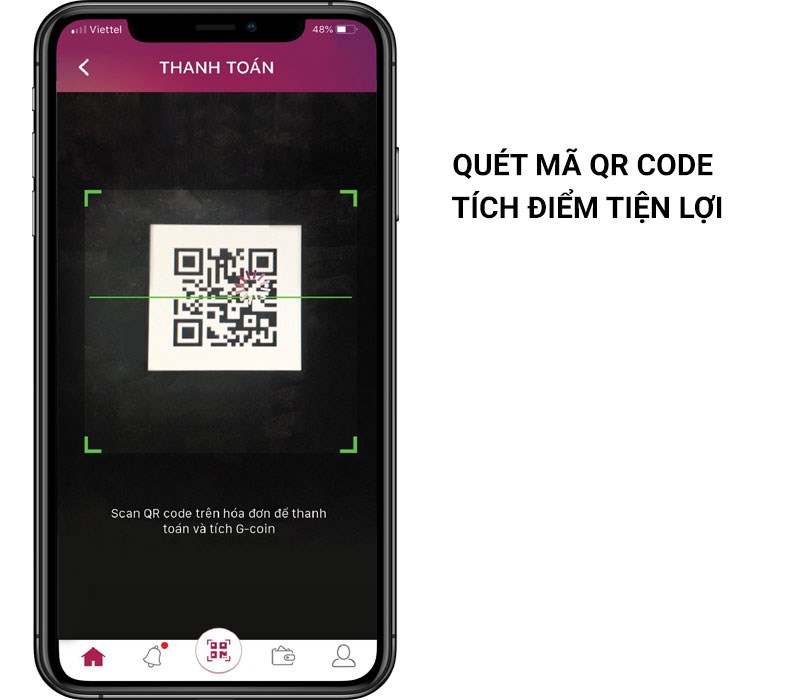  Quét QR Code tích điểm tiện lợi 