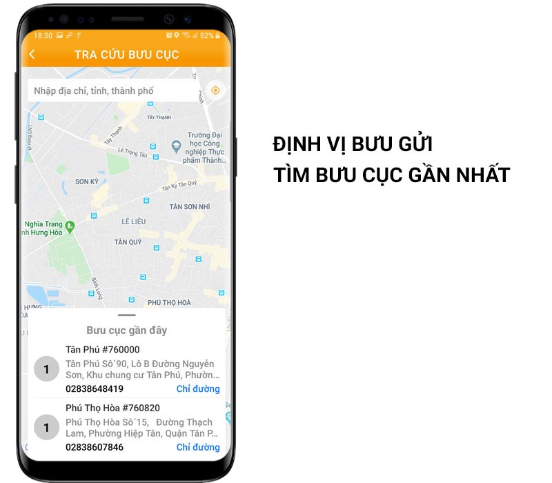 Định vị bưu gửi 