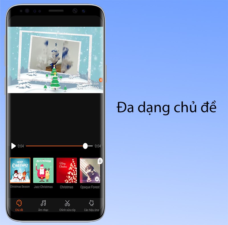 Nhiều chủ đề khác nhau trên ứng dụng VivaVideo cho bạn lựa chọn