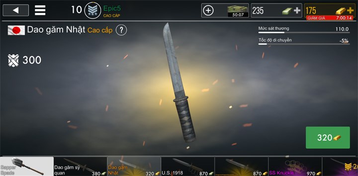 Dao găm của qu&acirc;n đội Nhật