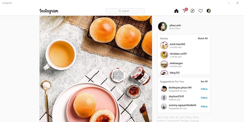 đăng nhập Instagram bằng Facebook tr&ecirc;n m&aacute;y t&iacute;nh