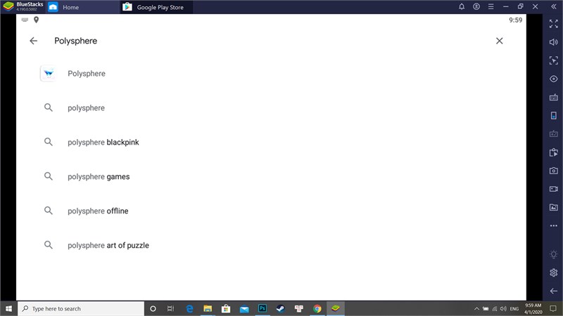 Tại &ocirc; search bạn nhập Subway Surfers v&agrave; bấm Enter.