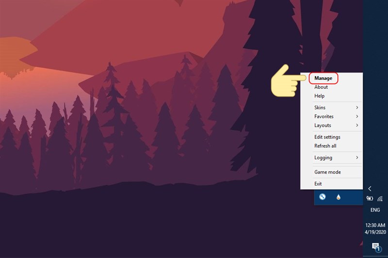 Mở Rainmeter ở thanh Taskbar
