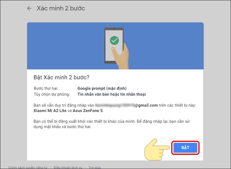 Cách kích hoạt bảo mật 2 bước cho tài khoản Google