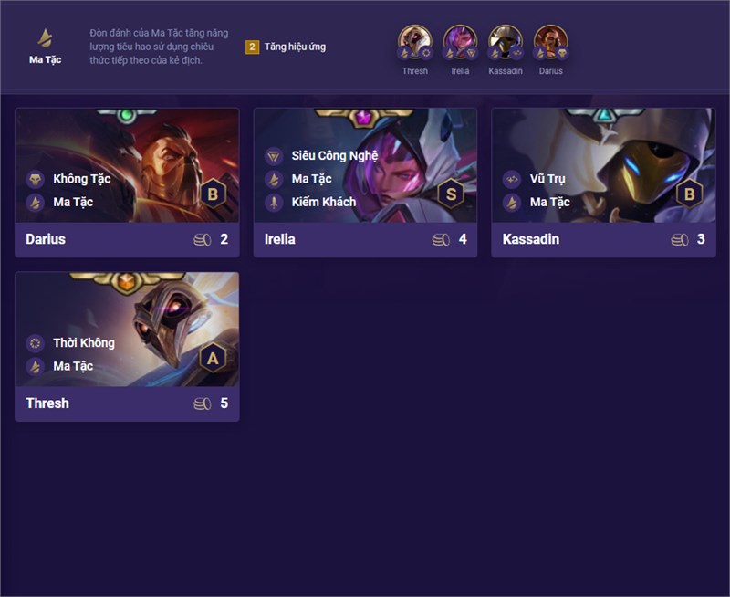 C&aacute;c tướng hệ Ma Tặc