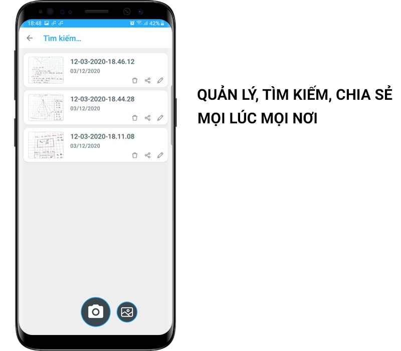 T&igrave;m kiếm, quản l&yacute;, chia sẻ t&agrave;i liệu vừa qu&eacute;t