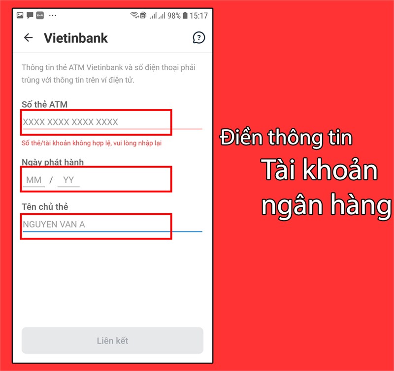 Nhập thông tin cá nhân