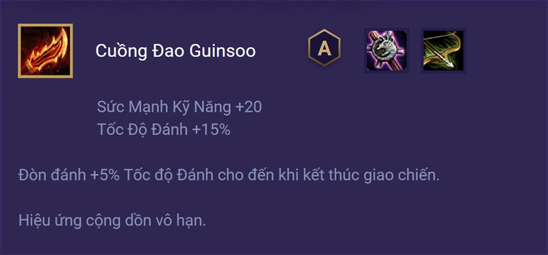 Trang bị Cuồng Đao Guinsoo