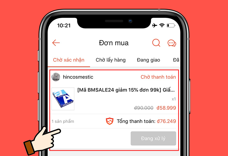 Chọn đơn muốn hủy