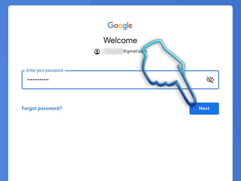Bước 8: Nhập tài khoản và bấm Next.