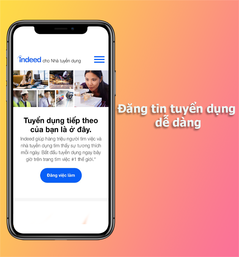 đăng tin tuyển dụng trong Việc làm Indeed 