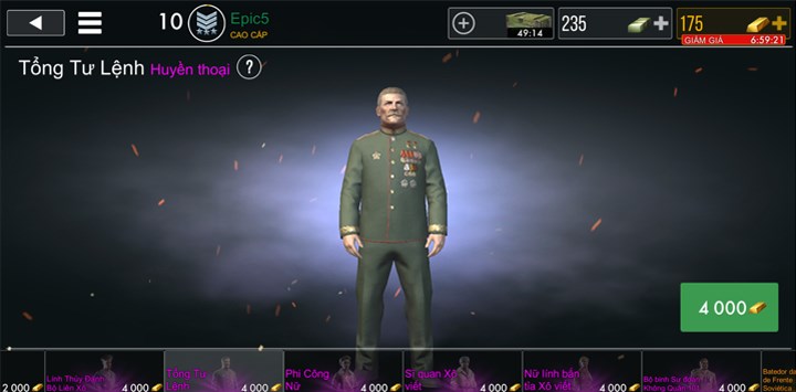 Bộ qu&acirc;n phục của Tổng Tư Lệnh