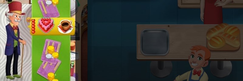 Kh&aacute;ch h&agrave;ng hạnh ph&uacute;c trong tr&ograve; chơi Cooking Diary&reg;