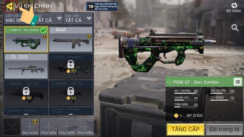 C&aacute;ch đổi ngoại h&igrave;nh, trang bị nh&acirc;n vật Call Of Duty Mobile