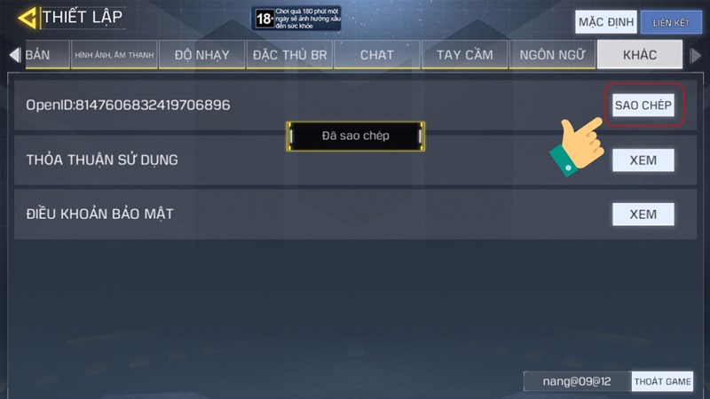 C&aacute;ch xem Open ID của t&agrave;i khoản Call Of Duty Mobile