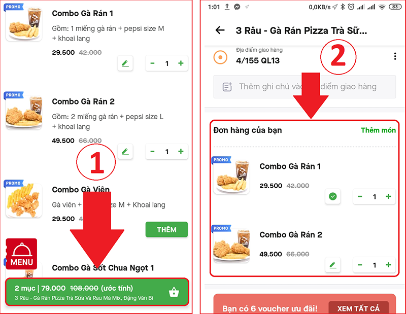 Kiểm tra đơn h&agrave;ng đ&atilde; đặt tr&ecirc;n ứng dụng GoViet