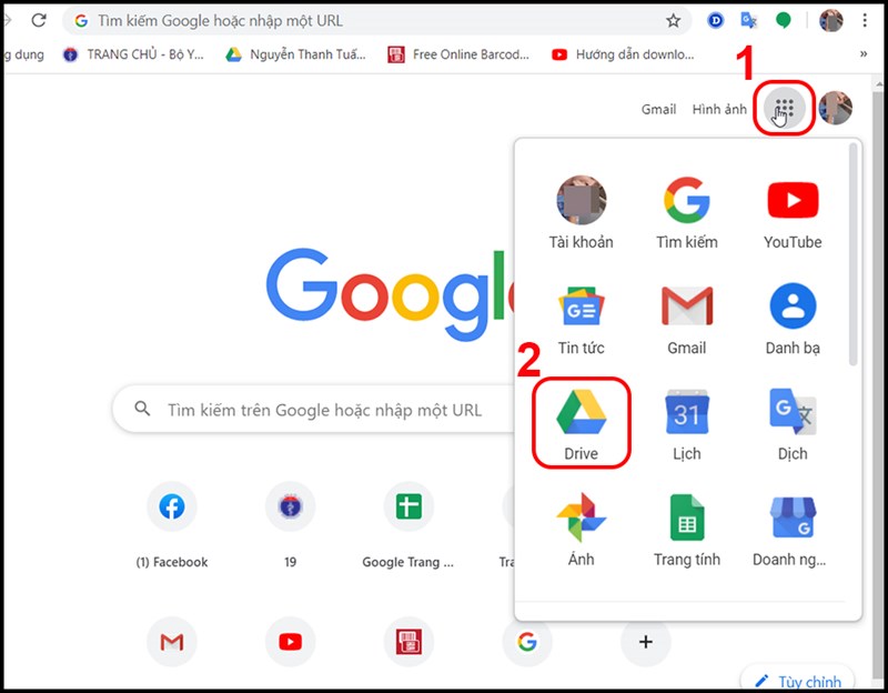 Mở Google Drive