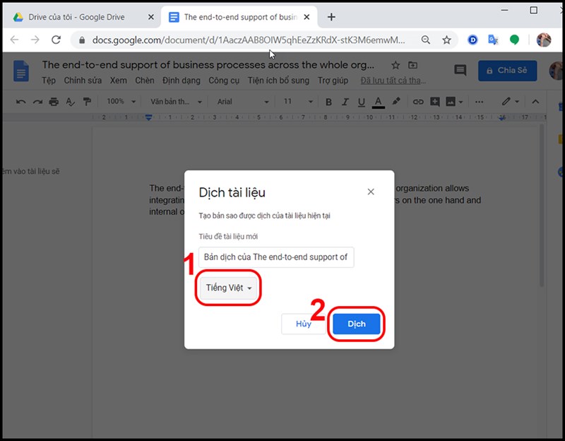 Chọn ng&ocirc;n ngữ bạn muốn dịch ra