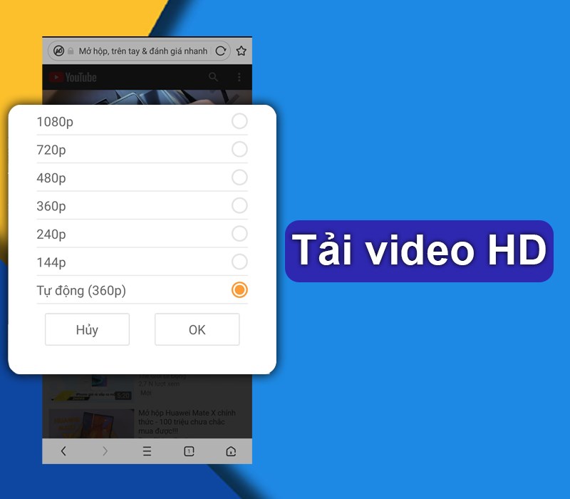 Tải video với chất lượng HD ngay trên UC Browser 