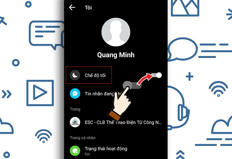 bật chế độ Dark Mode cho Facebook Messenger