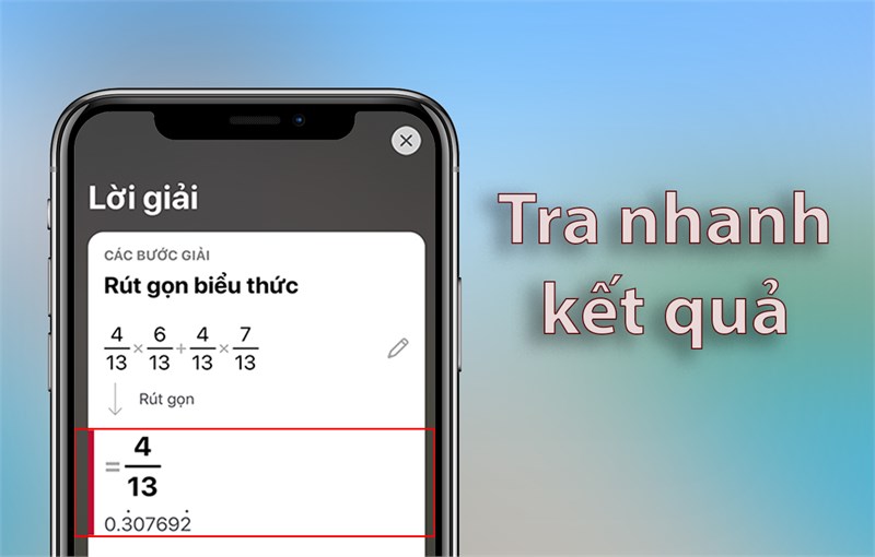 Đưa ra kết quả trong tích tắc