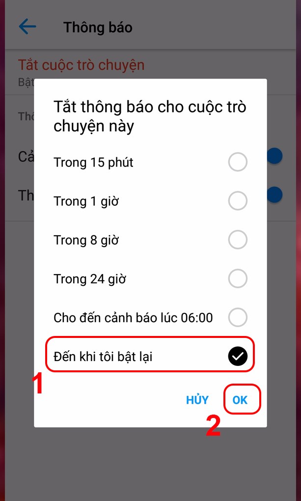 C&aacute;ch tắt th&ocirc;ng b&aacute;o ứng dụng Facebook Messenger