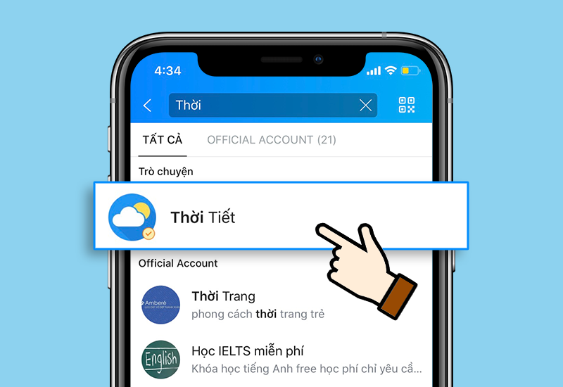 Tìm Account Thời tiết 