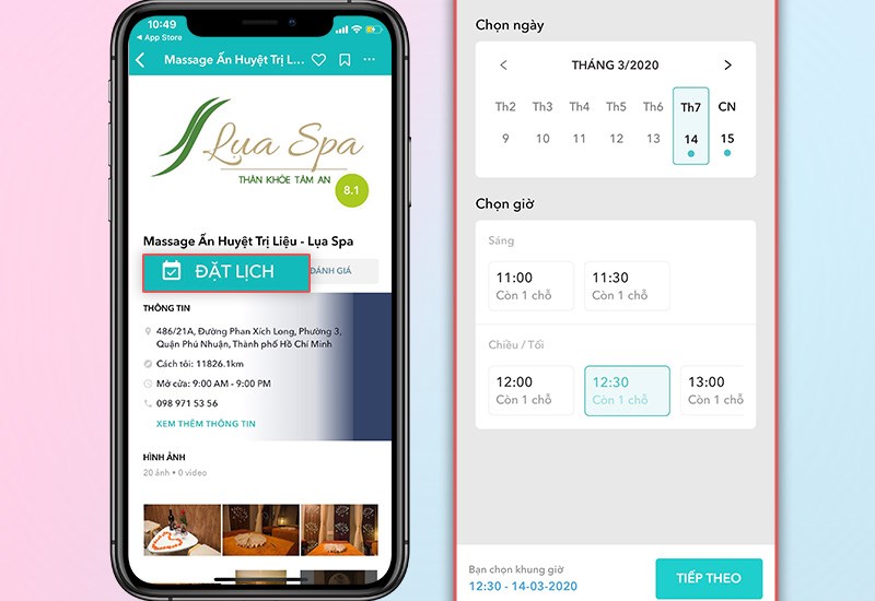 Đặt lịch l&agrave;m đẹp tiện lợi, nhanh ch&oacute;ng